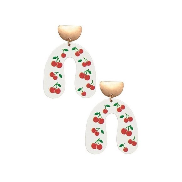 VIVI CHERRY DROP EARRINGS - Picture 1 of 1